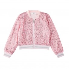 I DO μπουφάν παγιέτα παιδικό 4.G398-2763 ροζ 